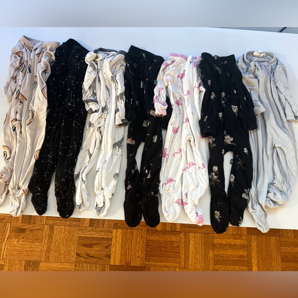 Lot of 7 Kyte zippered sleepers